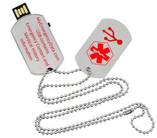 Load image into Gallery viewer, Dog Tag Medical Alert ID USB
