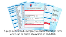 Load image into Gallery viewer, Medical Alert USB Leather Bracelet
