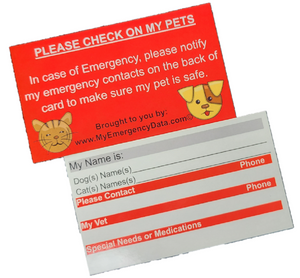 Pet Alert Wallet Cards (4pk)