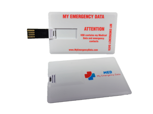 Credit Card Style Medical Alert USB ID