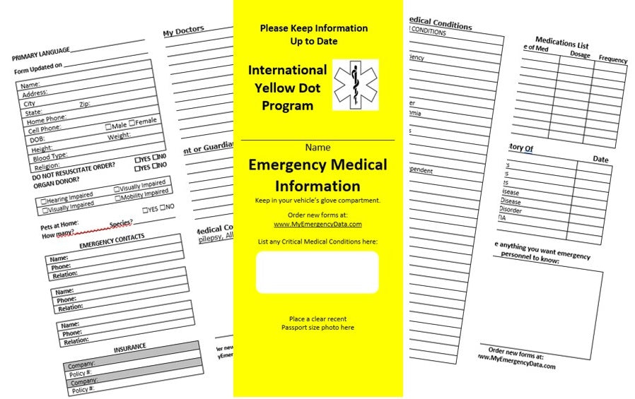Replacement YELLOW Life Pocket Forms (2-Pack)