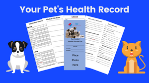 Pet Pocket Health Record w/FREE Emergency Notification Decal